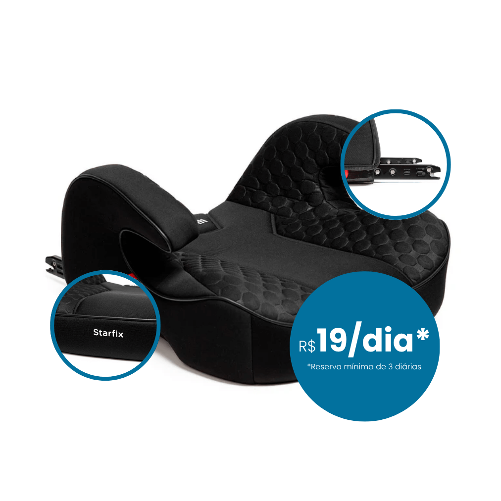 Booster Starfix com ISOFIX | Infanti (Cores: Preto e Rosa)