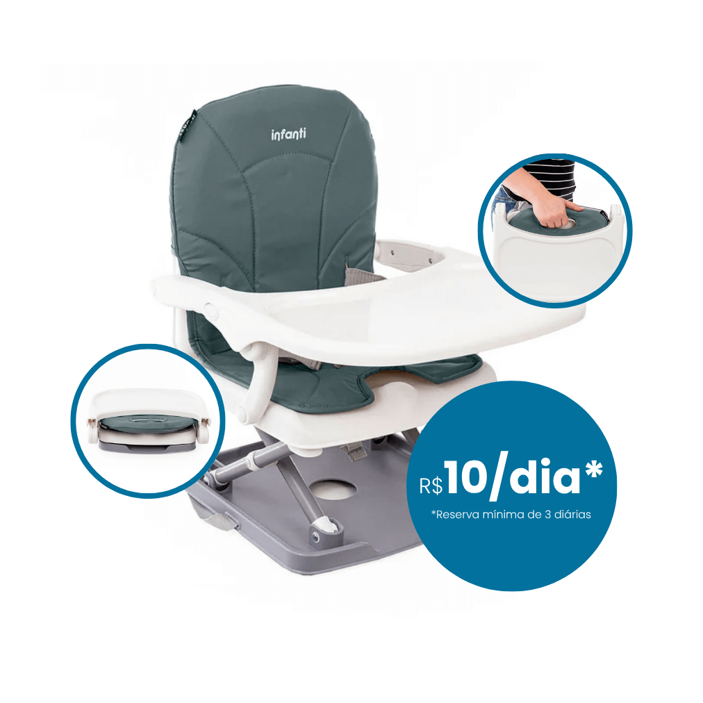 Cadeira de Alimentação Toast | Infanti (Cores: Cinza e Preto)